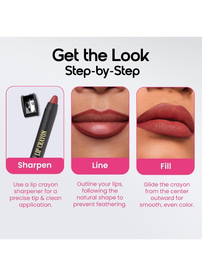 إنسايت قلم تحديد الشفاه طويل الأمد من إنسايت - راحة تدوم طوال اليوم | لمسة نهائية مطفية | مقاوم للماء | غني بفيتامين هـ وحمض الكوجيك | طرف قابل للبري | تغطية كاملة | أحمر شفاه خفيف الوزن (بوربون) - 7 غرام - Image 3